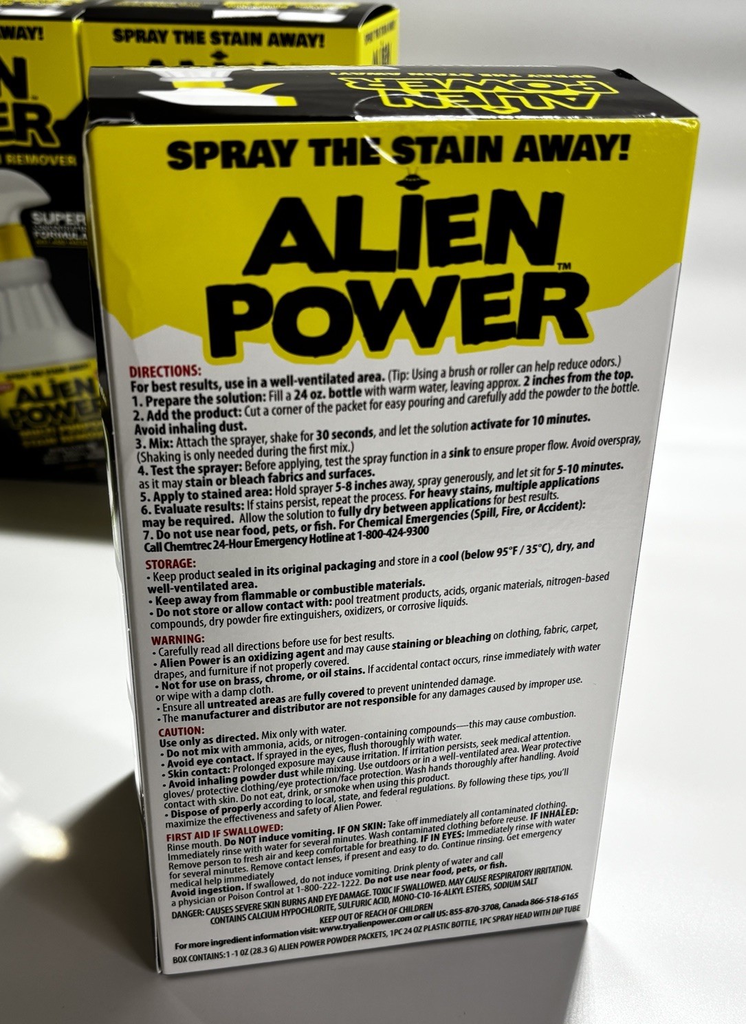 x3 Alien Power Super Concentrated Multi Purpose Stain Remover Mold Mildew Water
