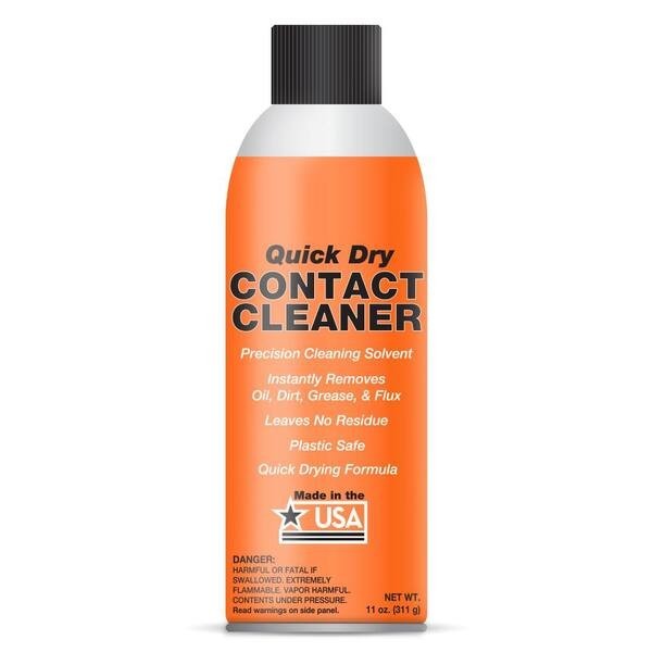 KHD Quick Dry Contact Cleaner Aerosol Spray Removes Oil, Grease No Residue 11oz.