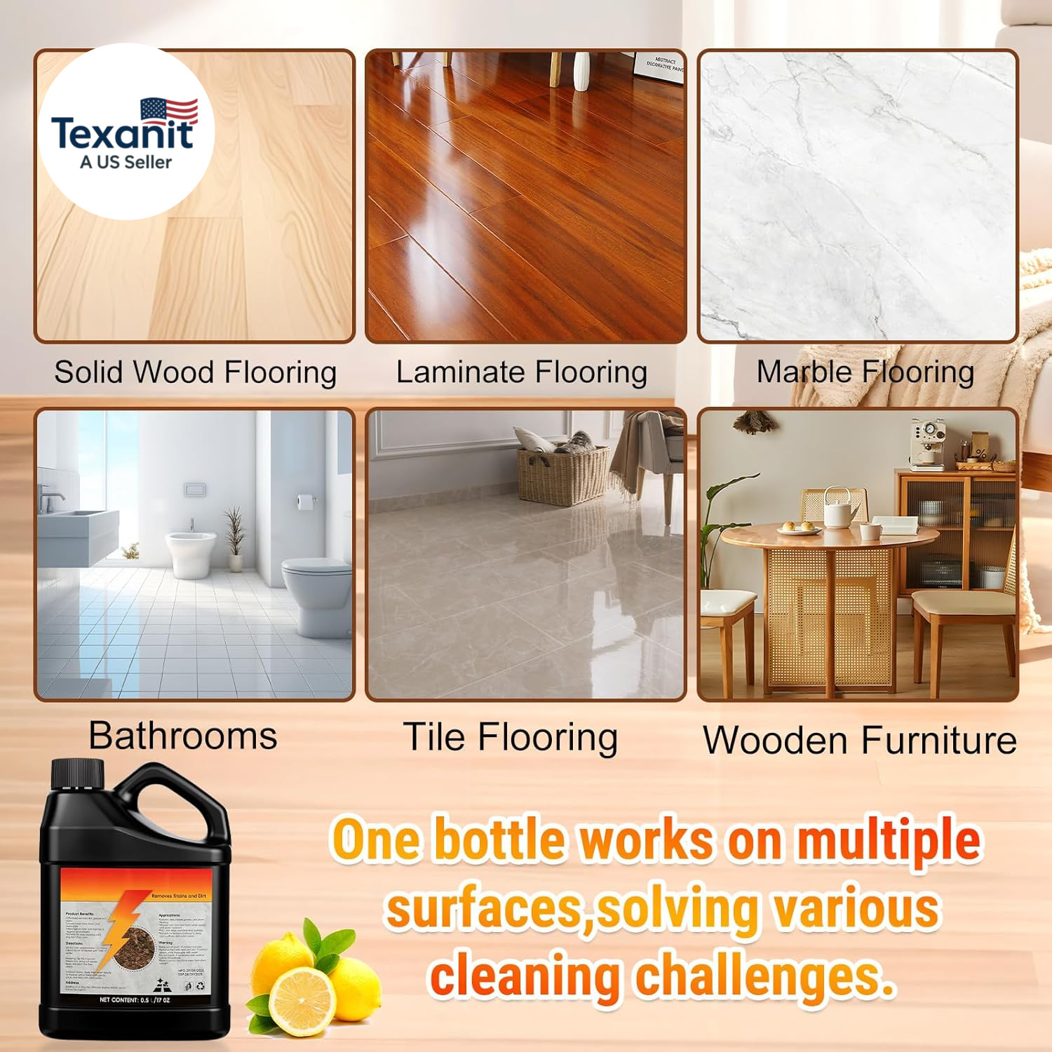 Tile Cleaner-Heavy Duty Solubrilho Floor Cleaner – 0.5L Heavy Duty Floor Cleaner