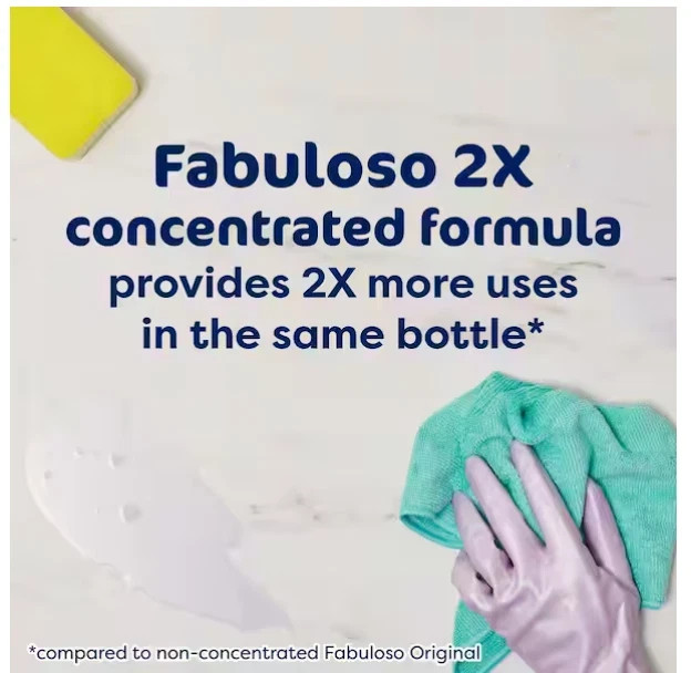 Fabuloso Lavender 2X Concentrated Multi-Purpose Cleaner, 128 oz (2-Pack)