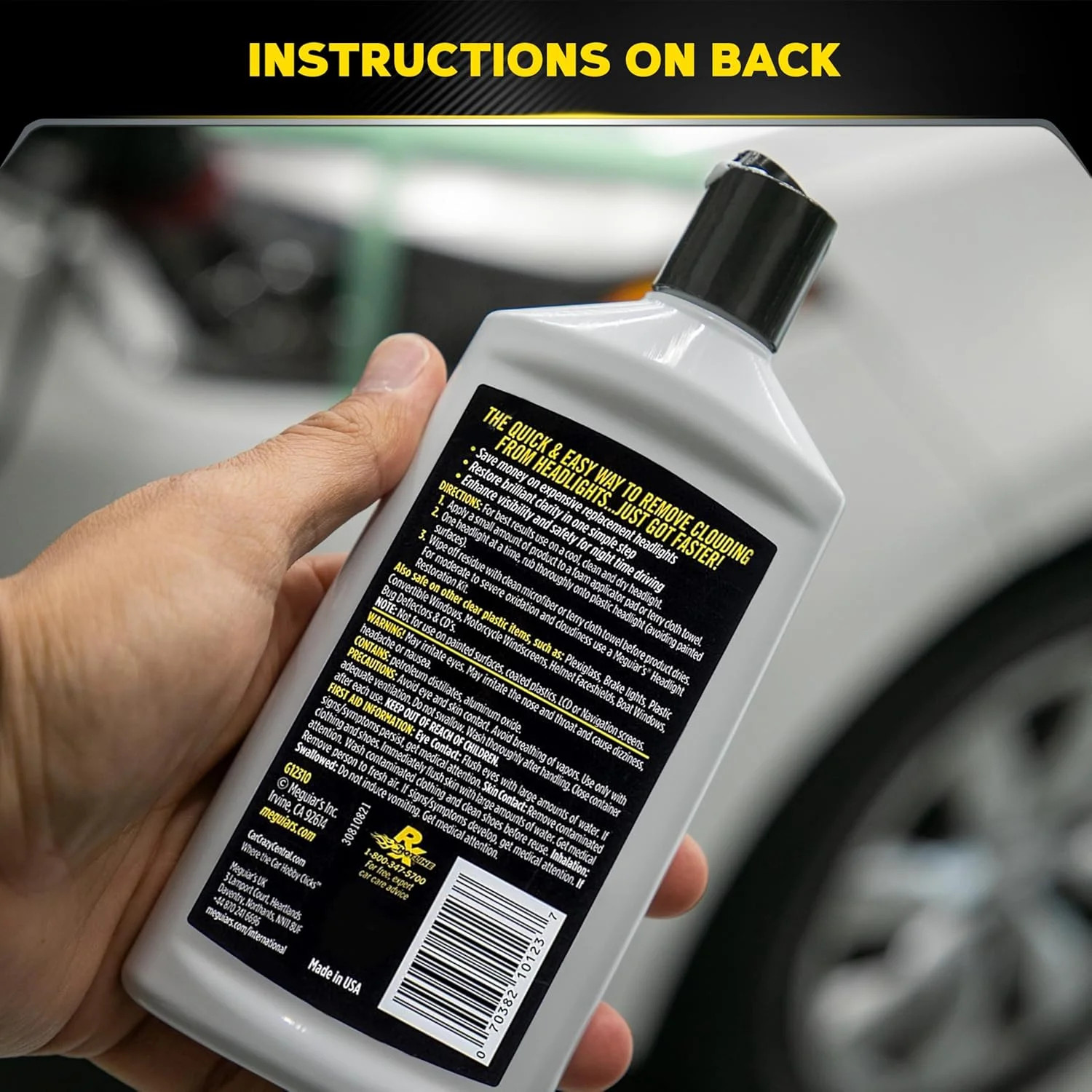 Meguiar’s PlastX Clear Plastic Polish, Fast & Easy Clear Plastic Restorer for He