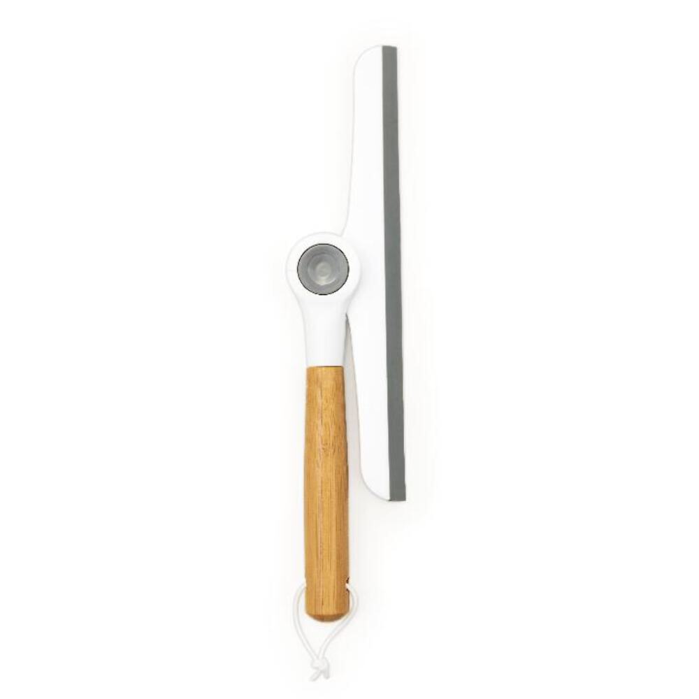 Zadro Multi-Use Folding Squeegee w/ Bamboo Handle & Silicone Hang Loop