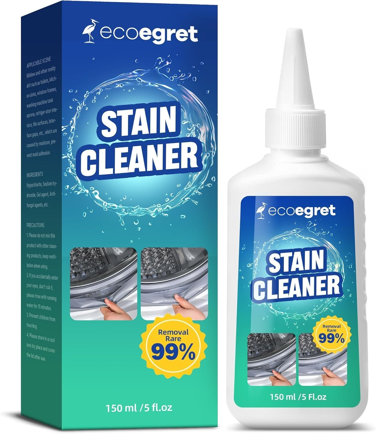 Home Remover Gel (5 Fl oz), Multifunctional Stain Remover, Washing Machine Clean