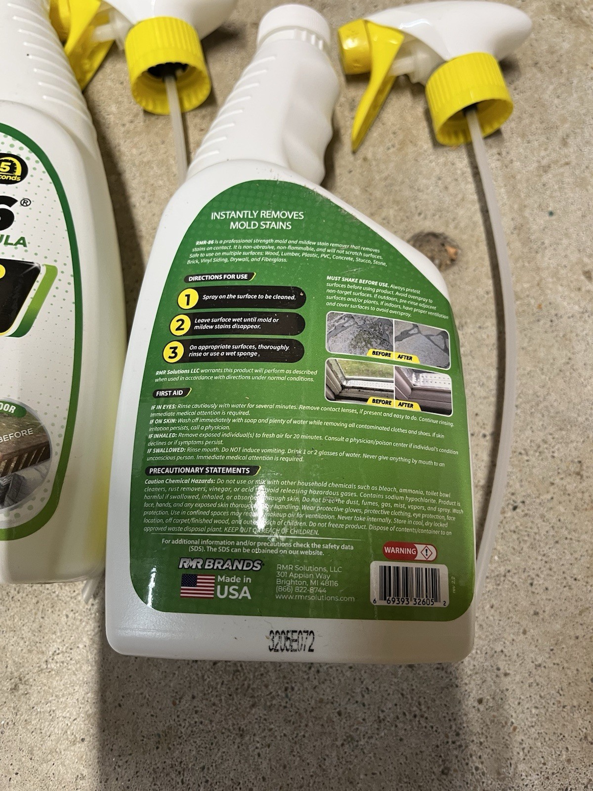RMR-86 Instant Mold and Mildew Stain Remover Spray – Scrub Free Formula, 32 Fl O