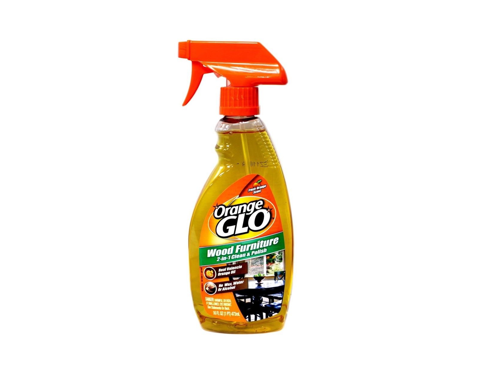 Orange Glo Wood Furniture 2-in-1 Clean & Polish Spray, 16 oz. (Pack of 4)