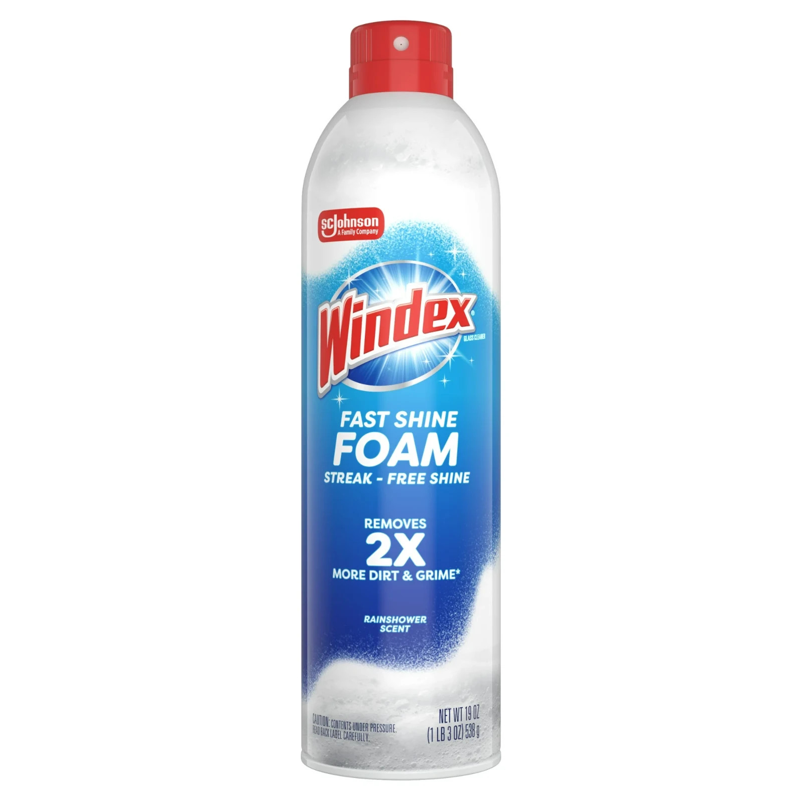 Windex Fast Shine Foam Glass Cleaner, No-Drip Windows, Doors, Mirrors & Countert