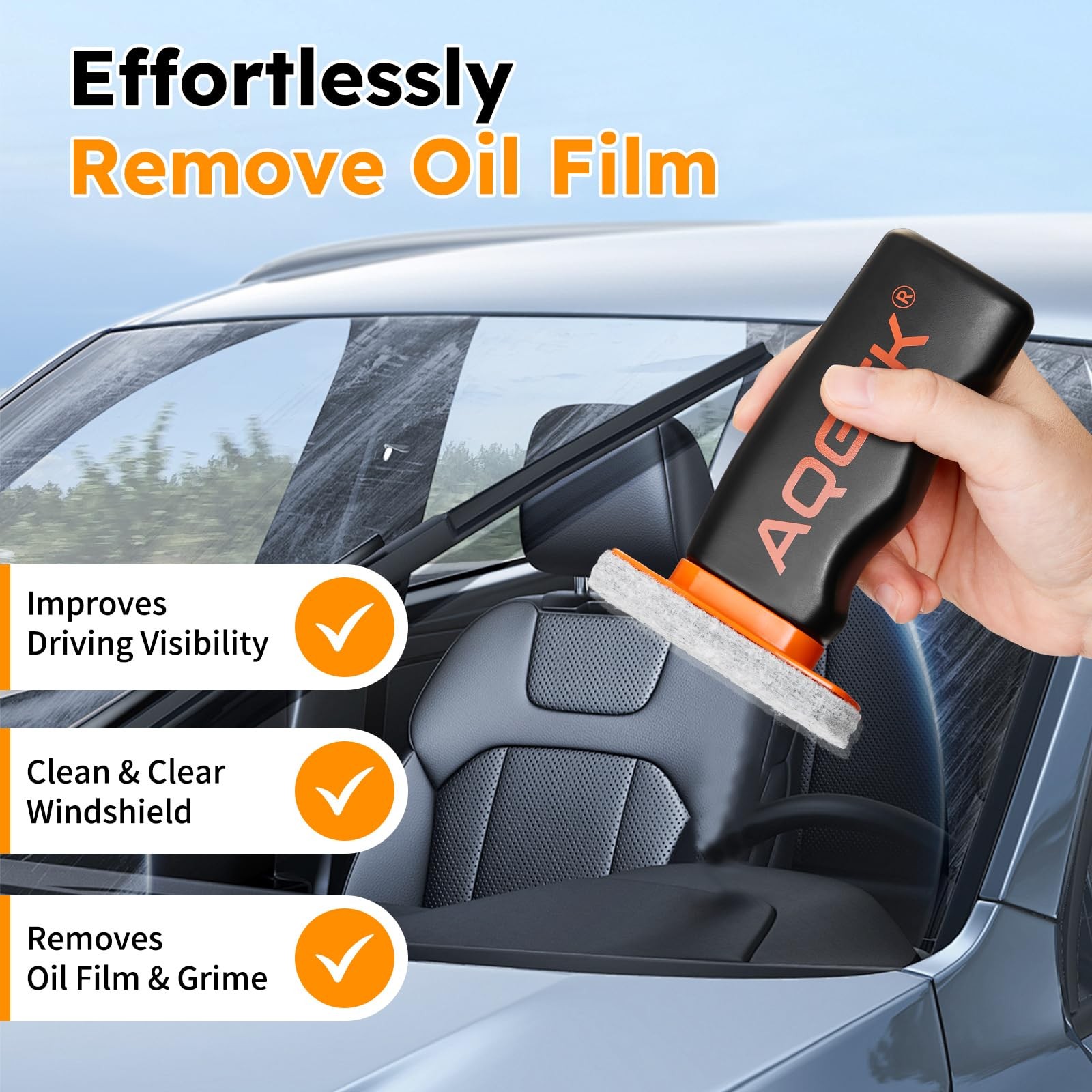 1-Pack Car Windshield Oil Film Remover, Automotive Glass Cleaner Emulsion for…