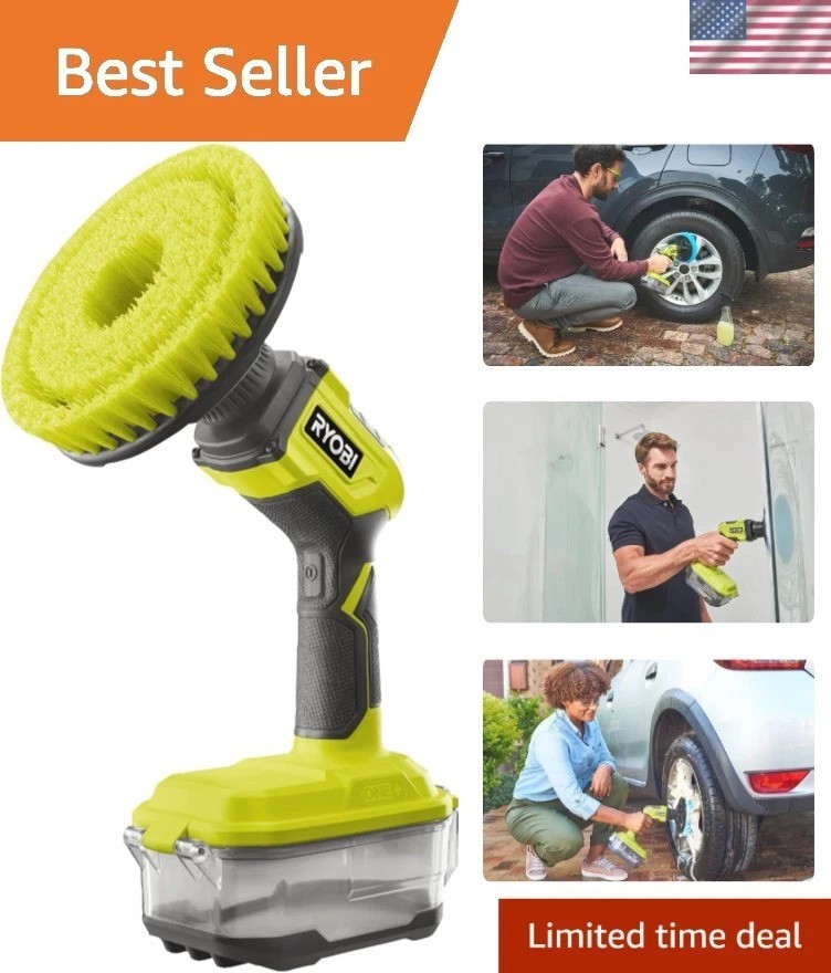 Compact 18V Green Power Scrubber Tool – Perfect for Quick and Efficient Cleaning