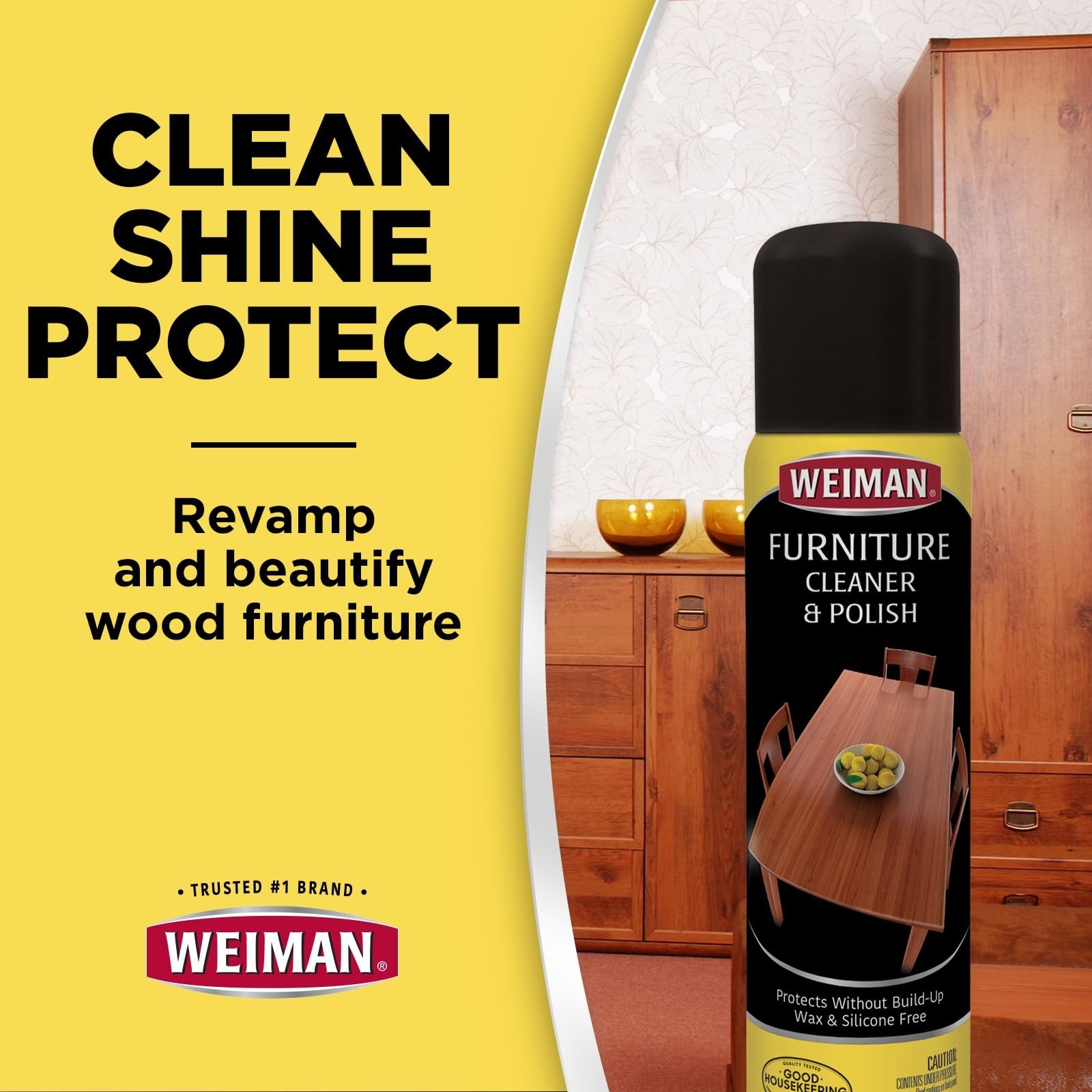 Wood Furniture Cleaner & Polish – Cleans, Shines & Protects – 2 Pack + Microfibe