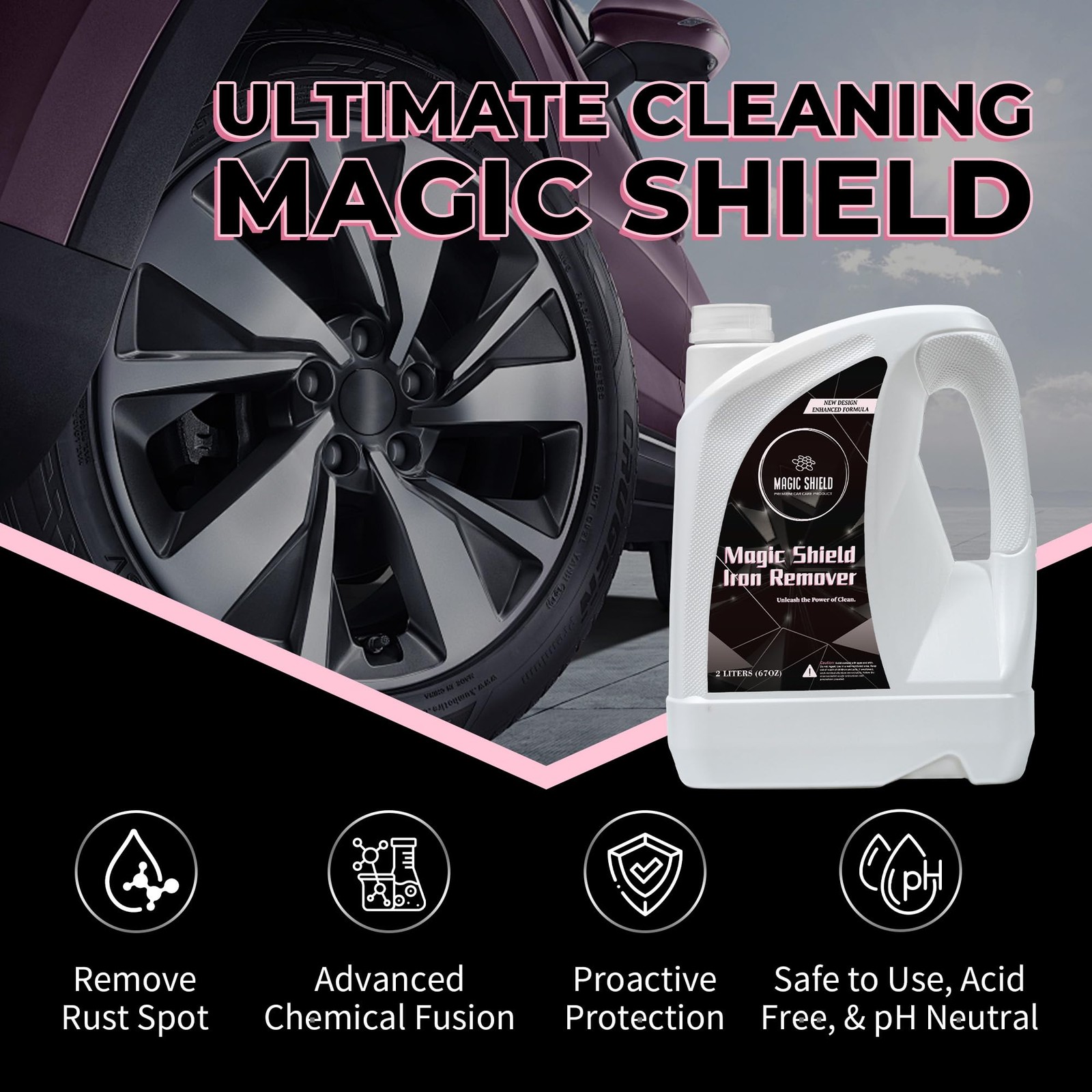 Iron Remover Spray for Cars 16oz – pH-Neutral Iron and Fallout Remover for Ca…