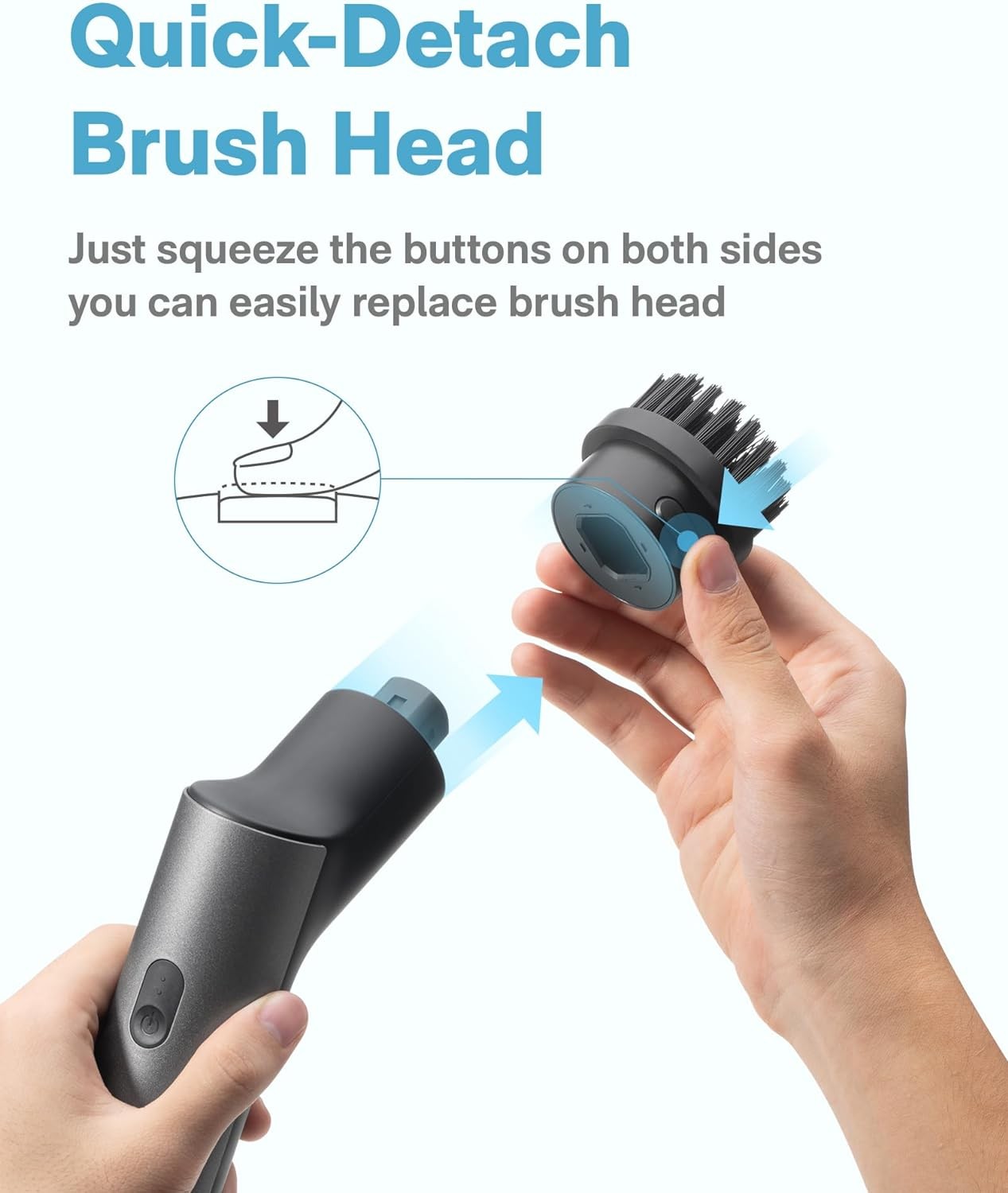 HOTO Cordless Electric Spin Scrubber, IPX7 Full Body Waterproof Bathroom Cleanin