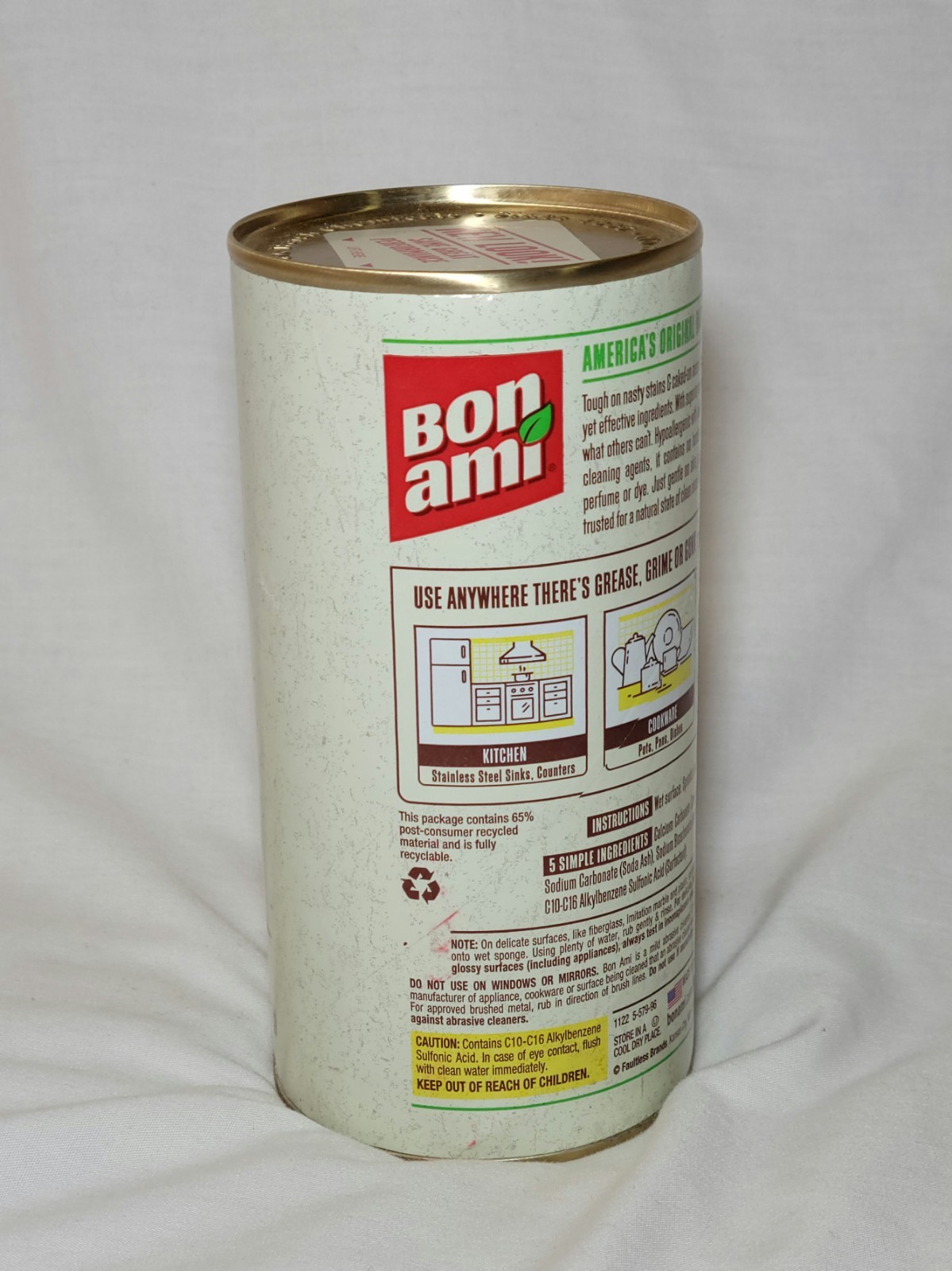 NEW Bon Ami Scratch-Free Powder Cleanser 14oz Kitchen Bath Natural Non-Toxic