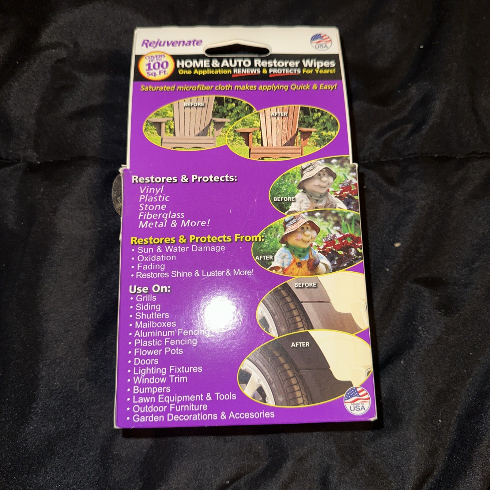 Rejuvenate Pre-Saturated Restorer Wipes Penetrating Formula Restores Shines