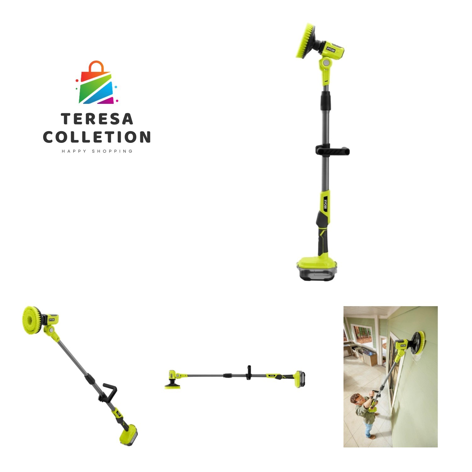 Lightweight 18V Cordless Power Scrubber – Perfect for Grout & Tile Cleaning