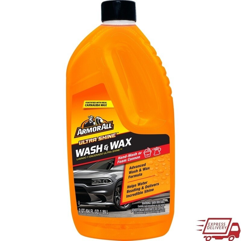 Ultra Shine Car Wash Wax All-in-One pH Neutral Soap Foam Cannon Safe 64oz New US