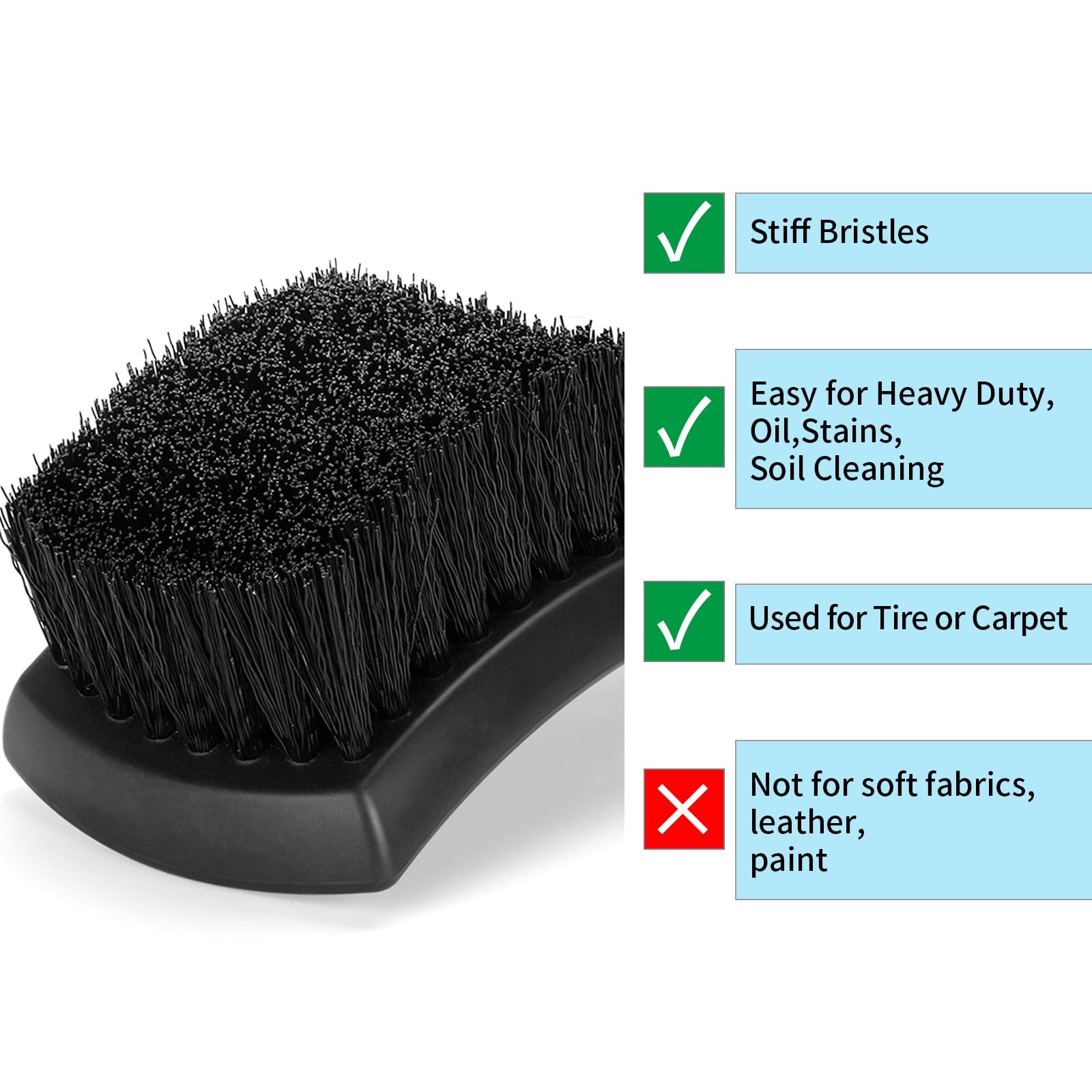 Wheel Rim & Tire Brush Set, Soft & Stiff Bristle Wash Cleaning Supplies Kit f…