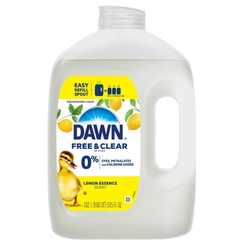 Dawn Lemon Free & Clear Dish Soap Refills 51oz Cuts Grease Multi Liquid