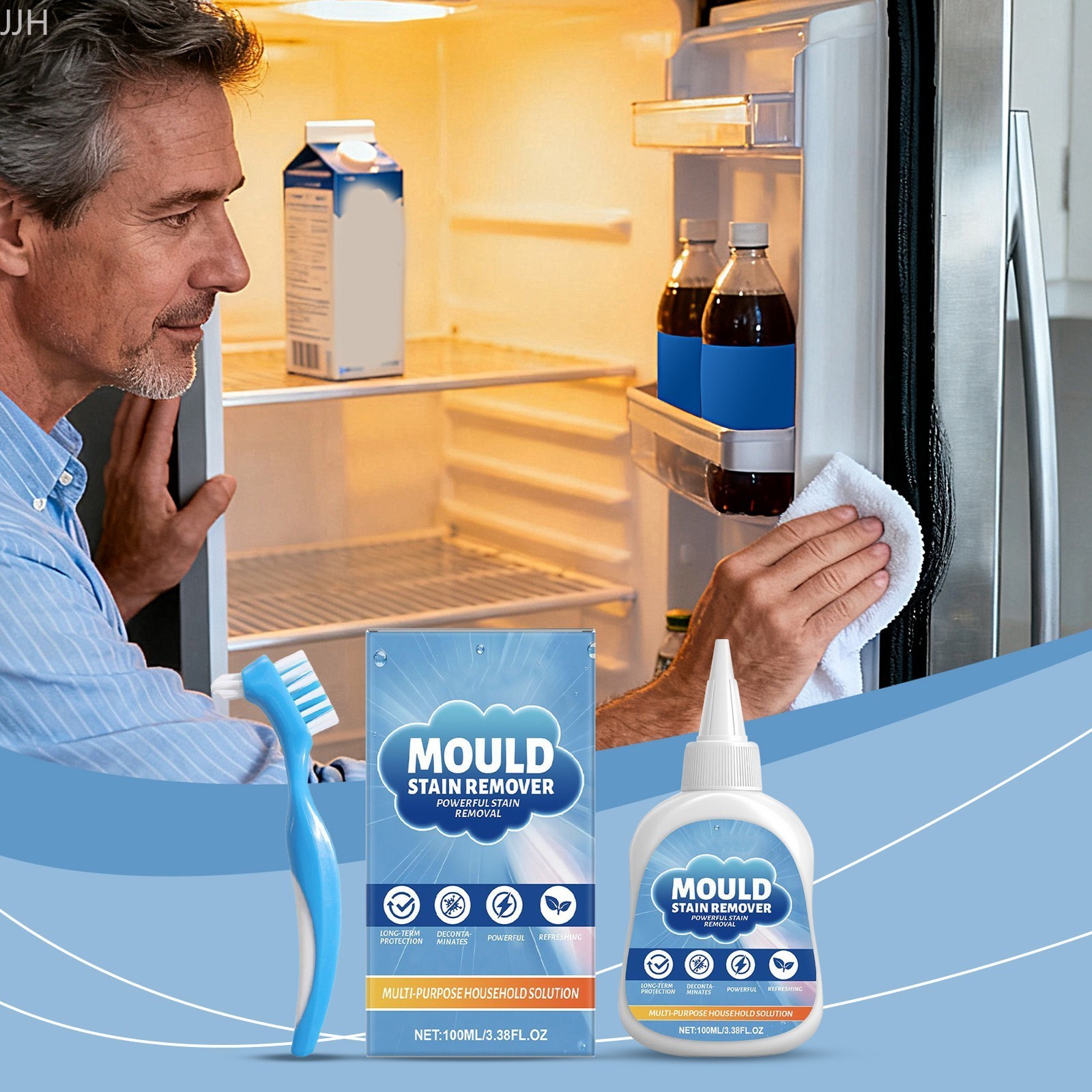 &Mold Stain Cleaning Gel 3.88oz Bathroom Washing Machine Deep Cleaning Descaler