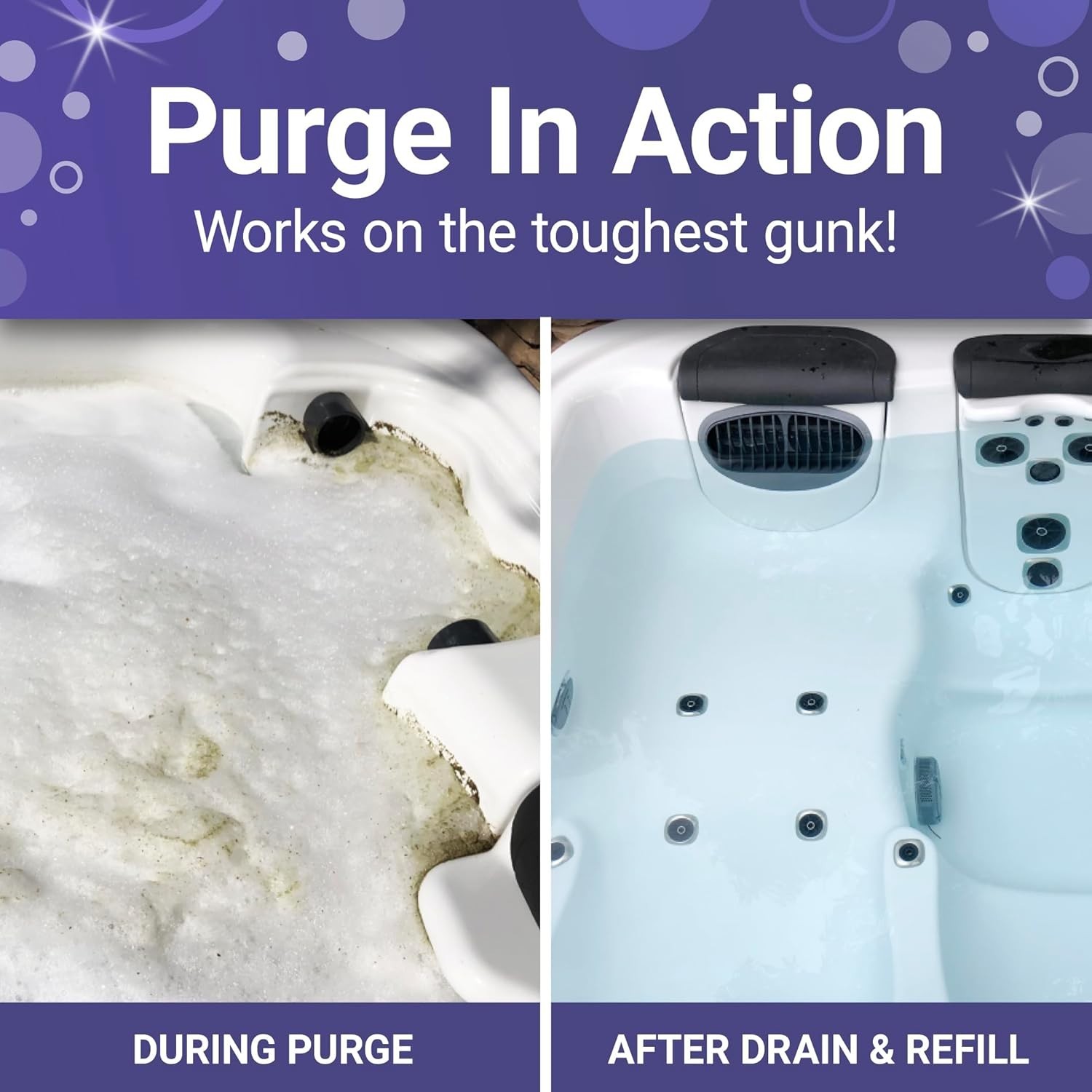 2oz Power Purge Hot Tub Cleaner – Effortlessly Remove Buildup & Improve Clarity