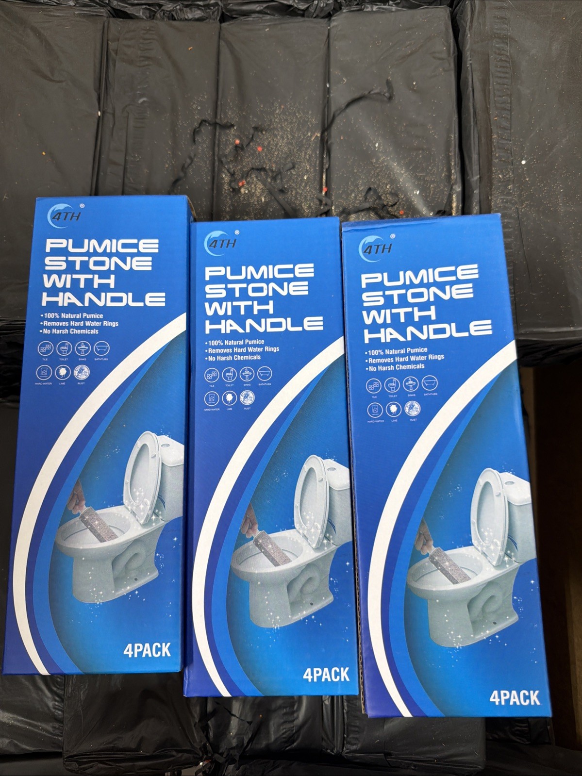 12 Pack Pumice Stone for Toilet Cleaning Bowl Stick,Powerfully Cleans Hard Water