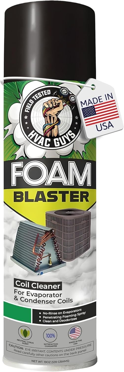 HVAC Foam Blaster Coil Cleaner – Deep Penetrating, No Rinse, Citrus Scent