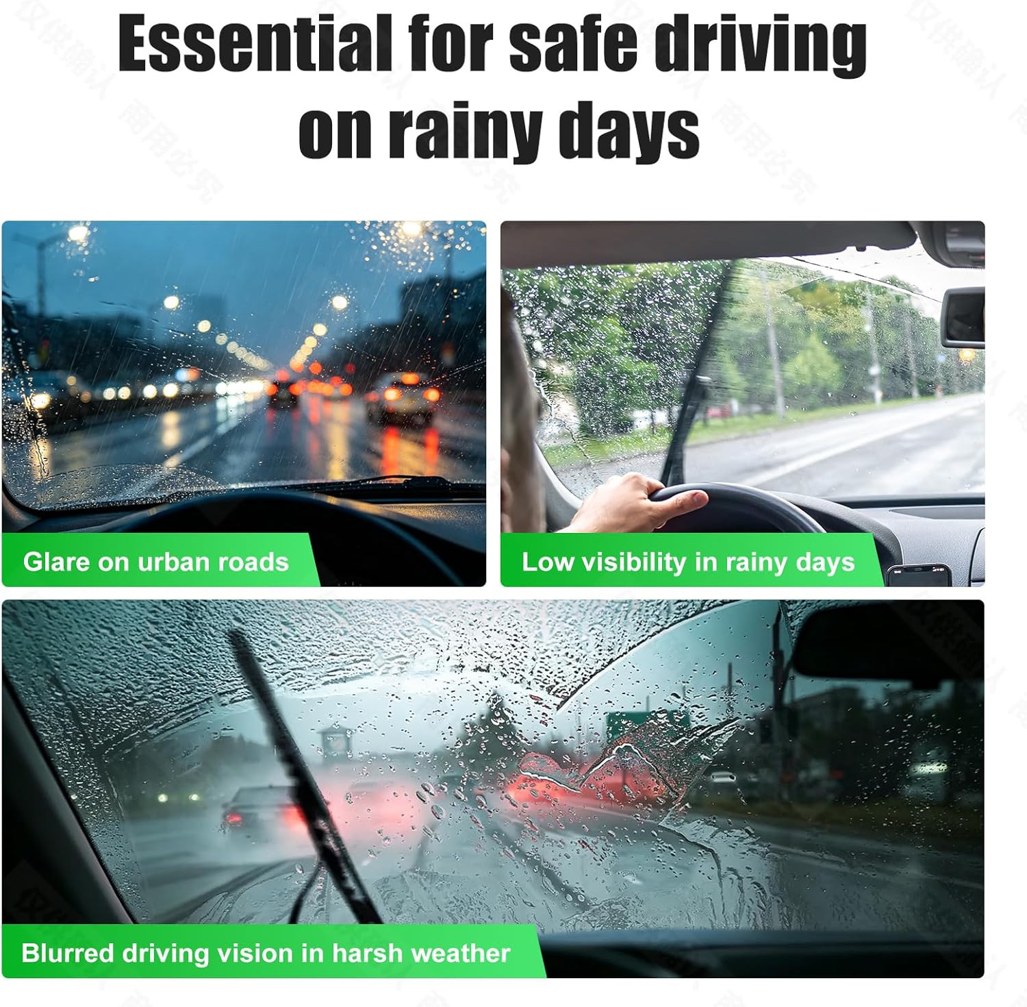 Automotive Glass Hydrophobic Coating Agent, Lotus Leaf Rainproof Effect, Invisib