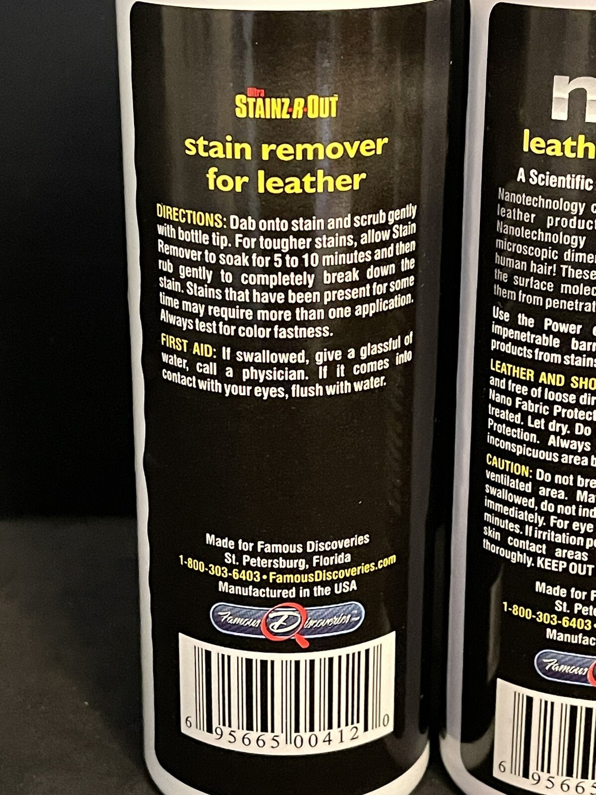 Ultra Stainz R Out Leather Care Line 3 Piece Kit NEW Rare and HTF