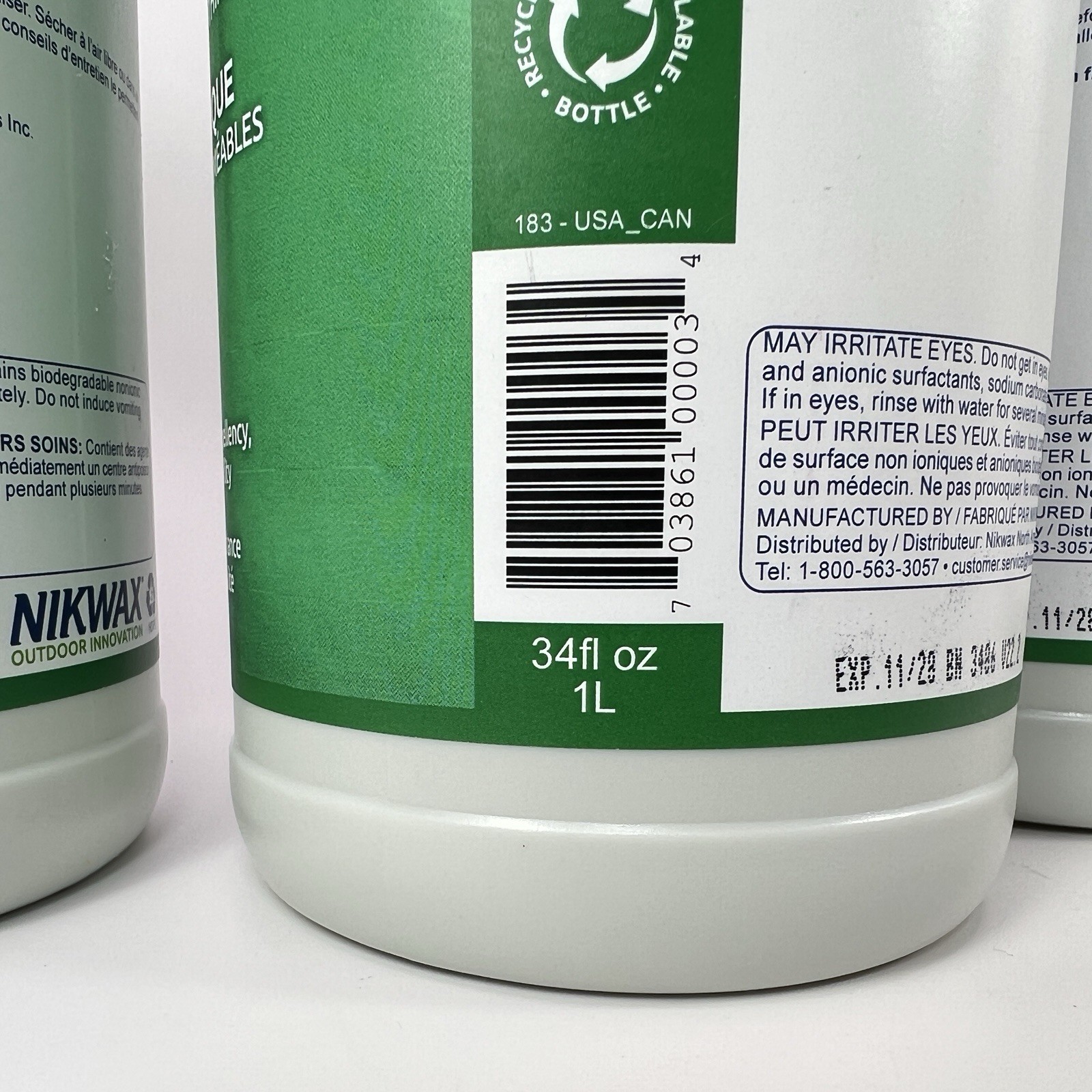 34oz 1L Nikwax Tech Wash Technical Cleaner for Rain & Snow Clothing Lot Of 4