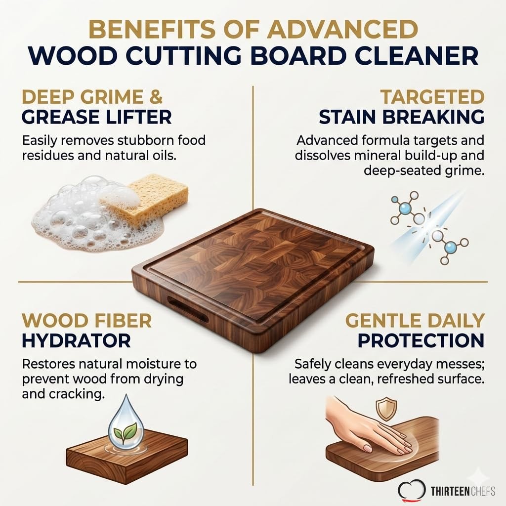 Wood Cutting Board Cleaner – Food Safe Spray for Butcher Blocks and Counterto…