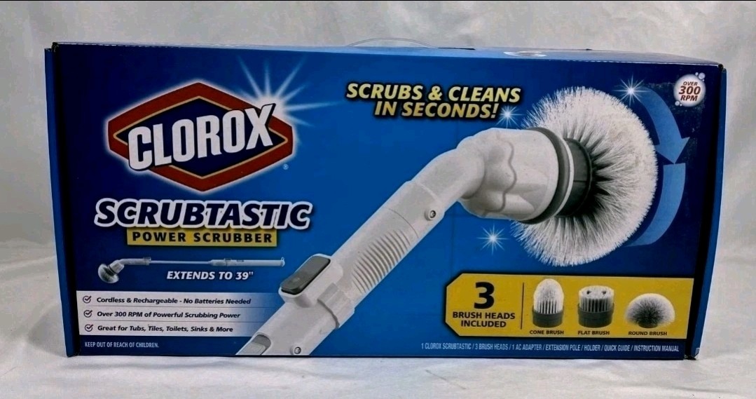 NEW – Clorox Scrubtastic Power Scrubber, Handheld, Cordless, Rechargeable