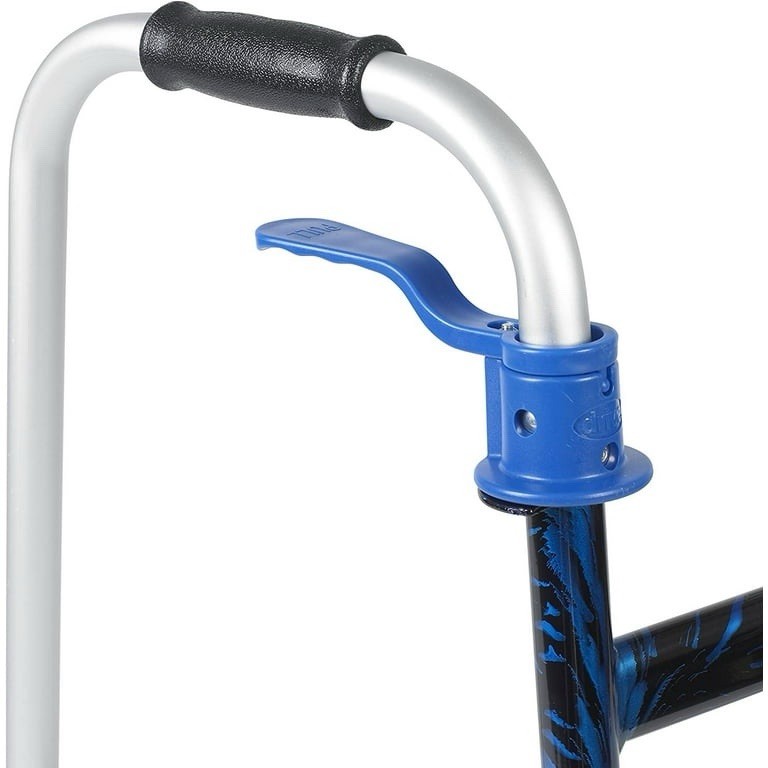 Drive Medical Trigger Release Folding Walker – Lightweight Brushed Steel Desig