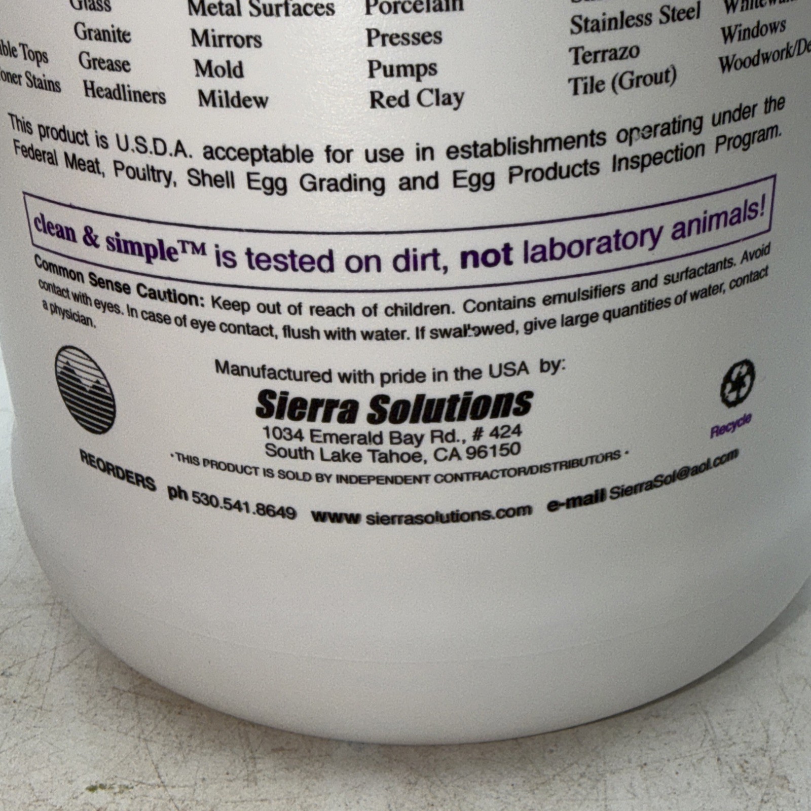 All-Purpose Household Cleaner Clean & Simple™ SUPER CLEANER Concentrate