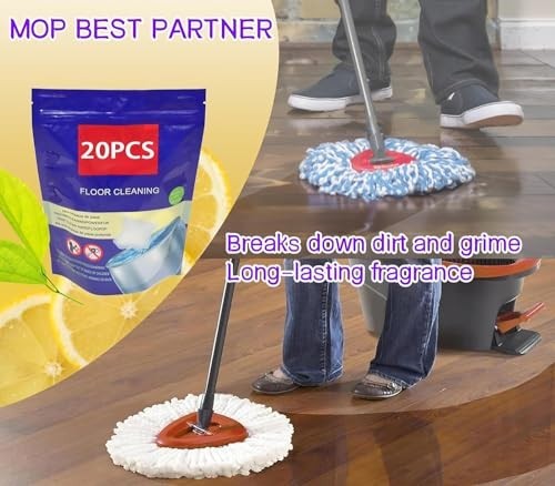 Hard Floor Cleaner 20 Count Lemon Scent Natural Ingredients For All Hard Floors