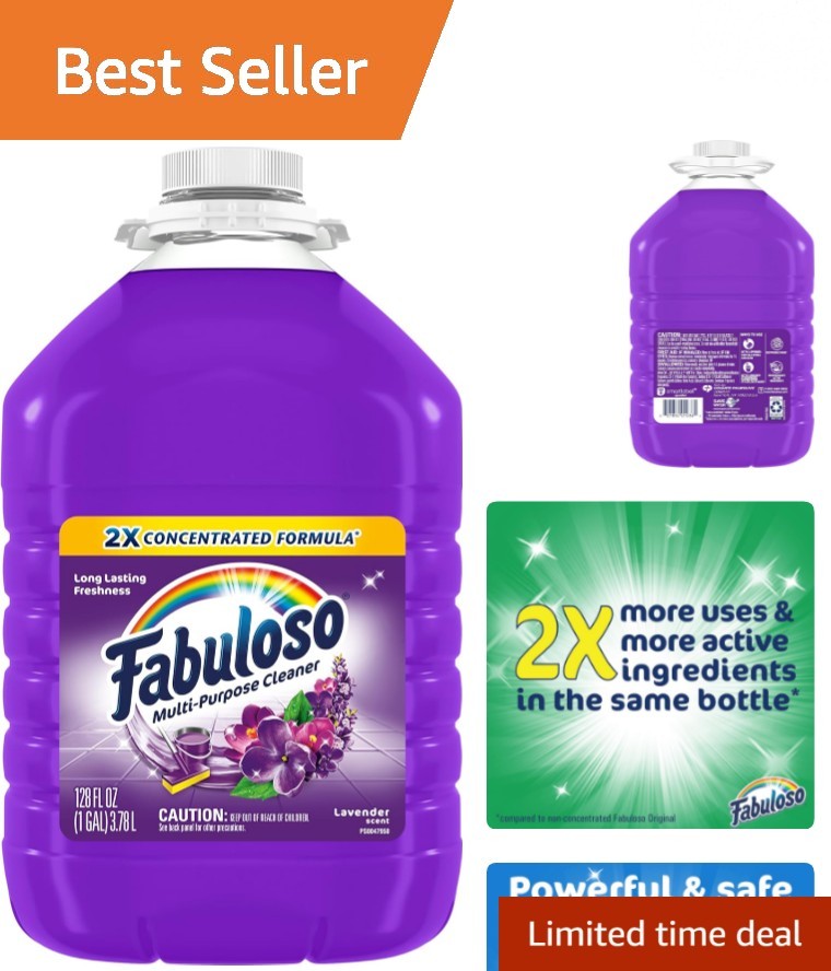 Concentrated Lavender Cleaner – 2X Strength, 128 fl oz Multi-Surface Formula