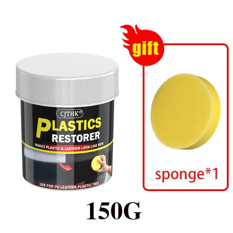 150g Car Plastic Restorer Back To Black Gloss Auto Interior Leather Panel