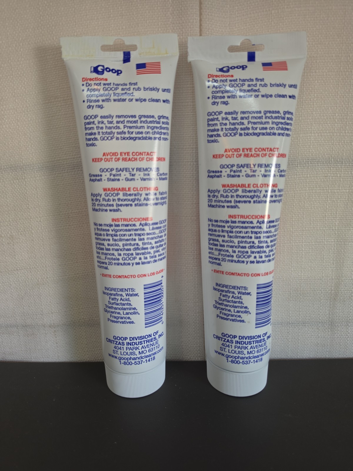 2 Pck GOOP 10.5Oz Hand Cleaner