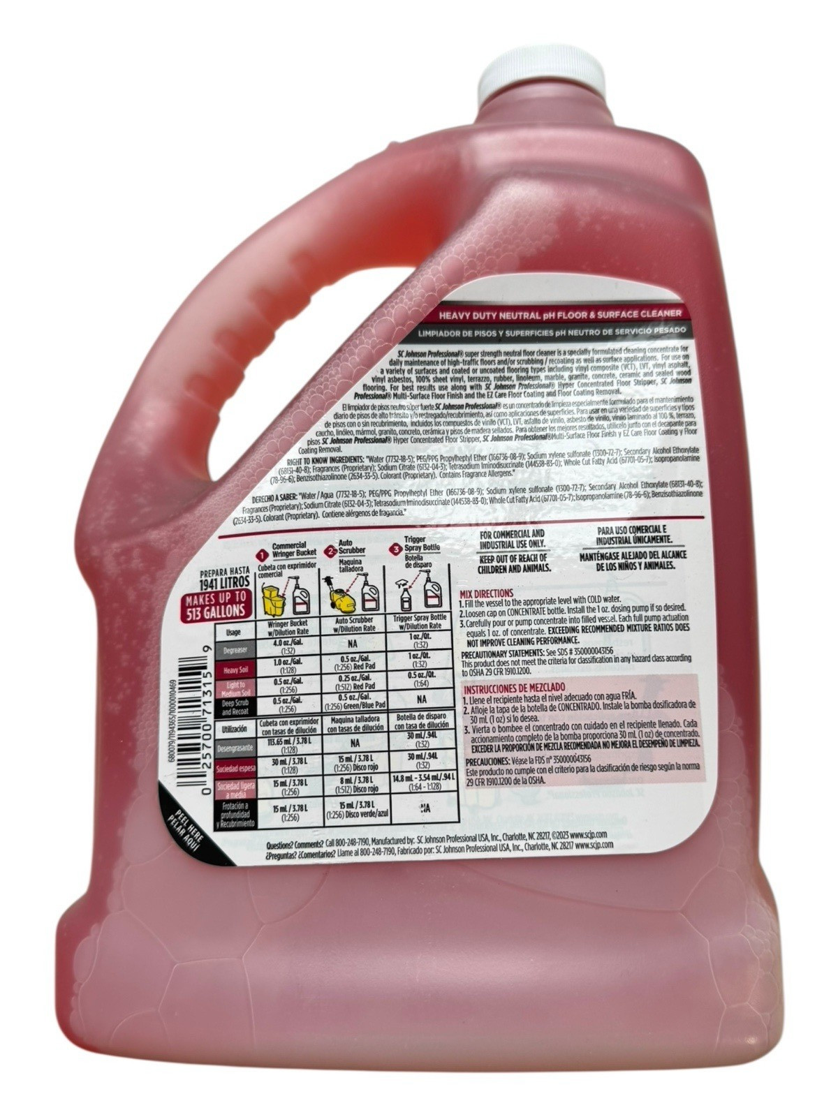 SC Johnson Professional Neutral 680079 Liquid Floor & Surface Cleaner – 1 Gallon
