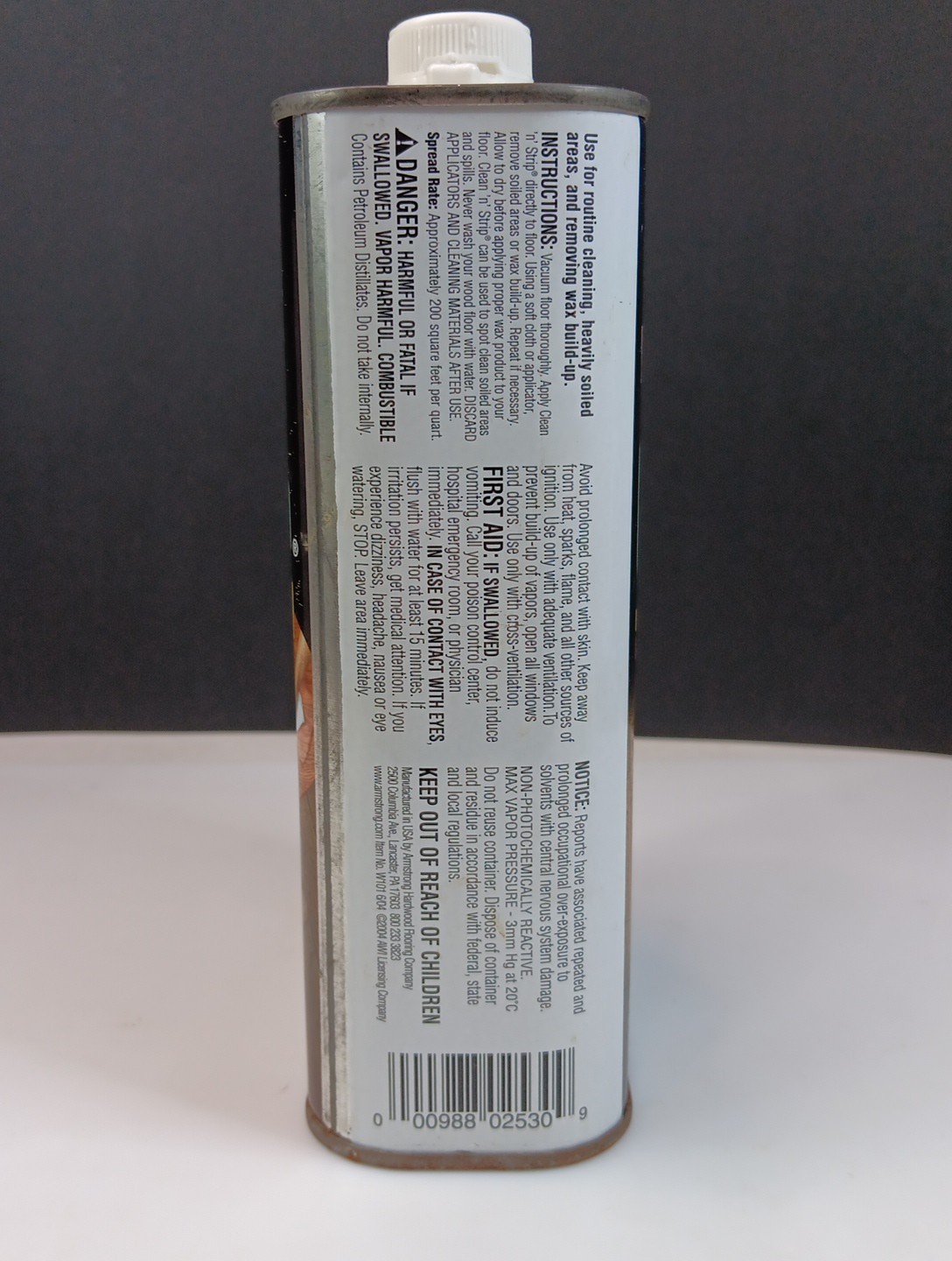 Bruce Wood Cleaner Wax Remover-Clean ‘n’ Strip-Hardwood Floor Cleaner-1/2 Full