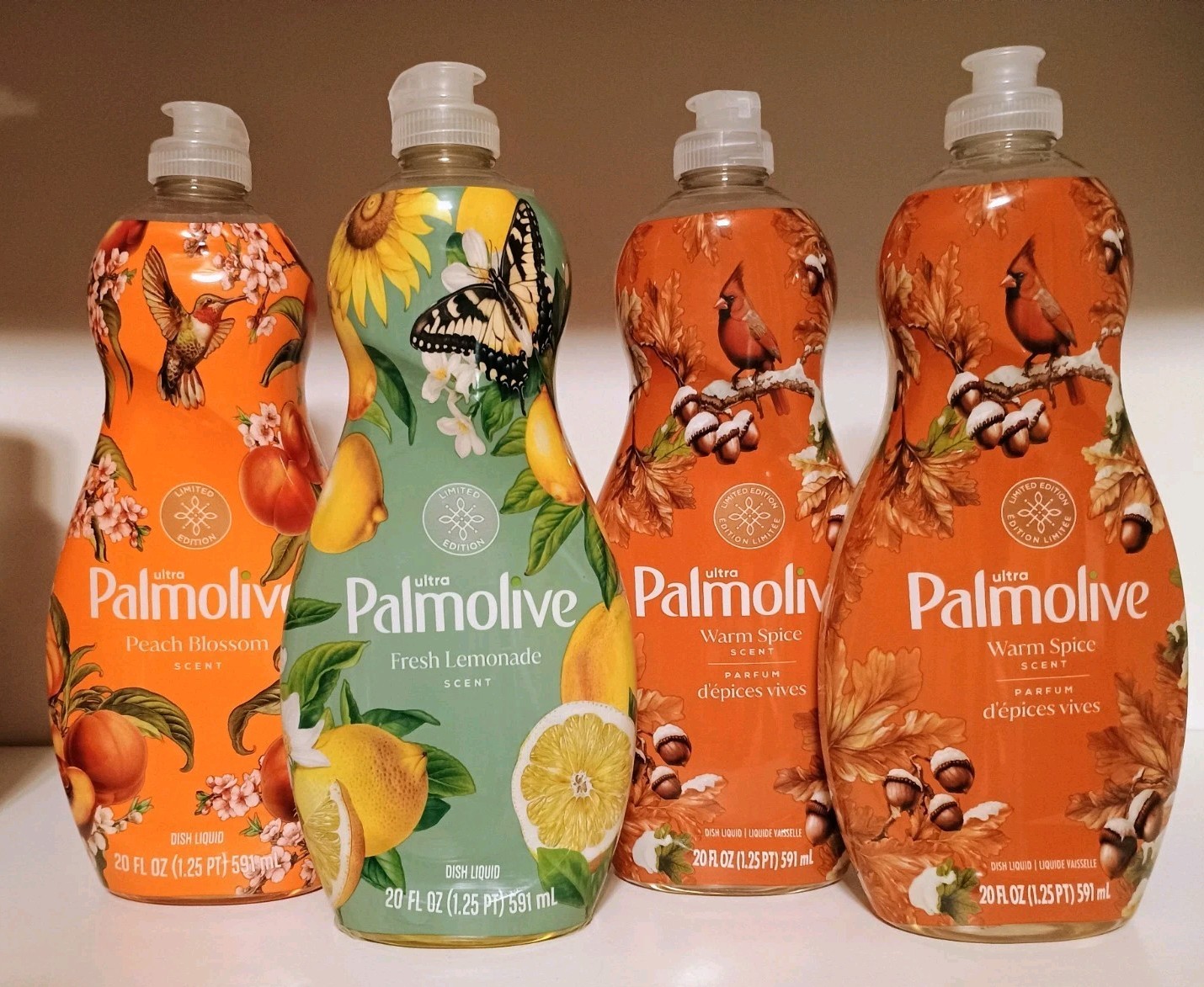 4 Palmolive Limited Edition Fresh Lemonade, Peach Blossom, Warm Spice, Ultra Lot