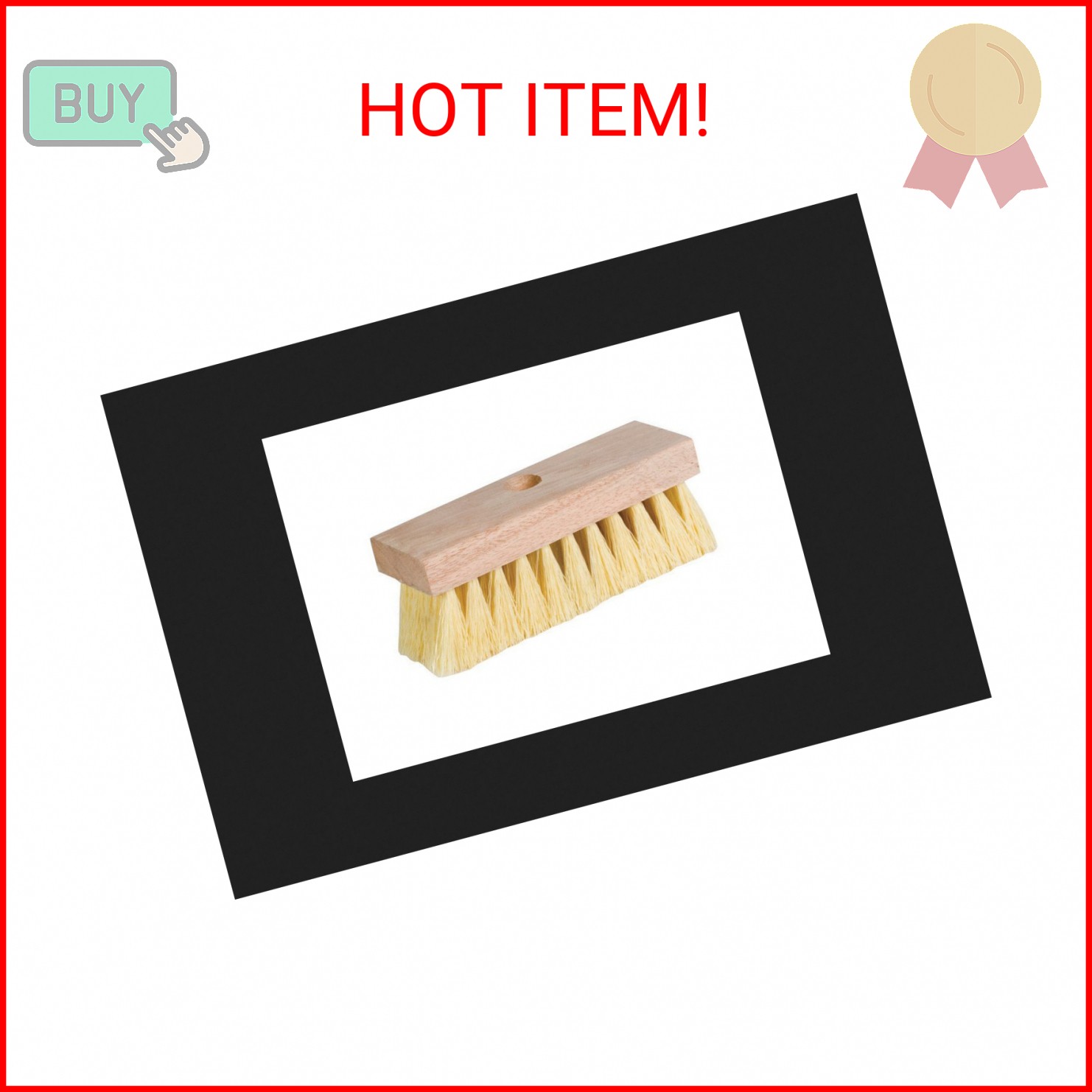 DQB 7 in. W Wood Roof Brush