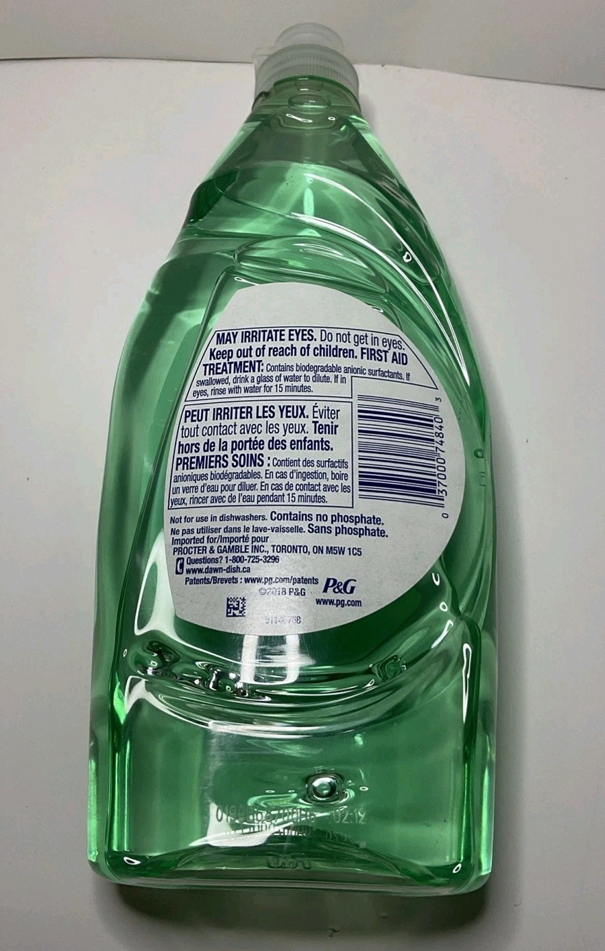 1x DAWN ULTRA BOTANICALS DISH SOAP 17.98 FL OZ (532 mL) ALOE WATER SCENT
