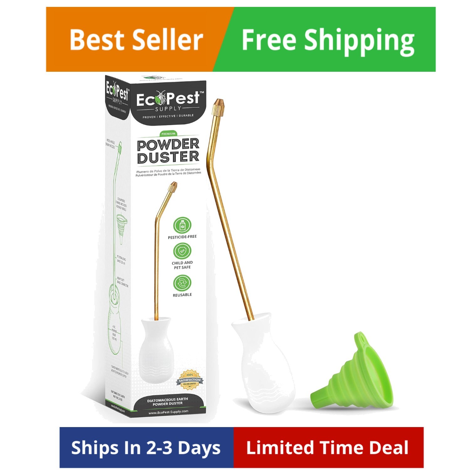 Powder Duster | Large Bulb Duster, Sprayer, and Applicator for Powder and Dus…