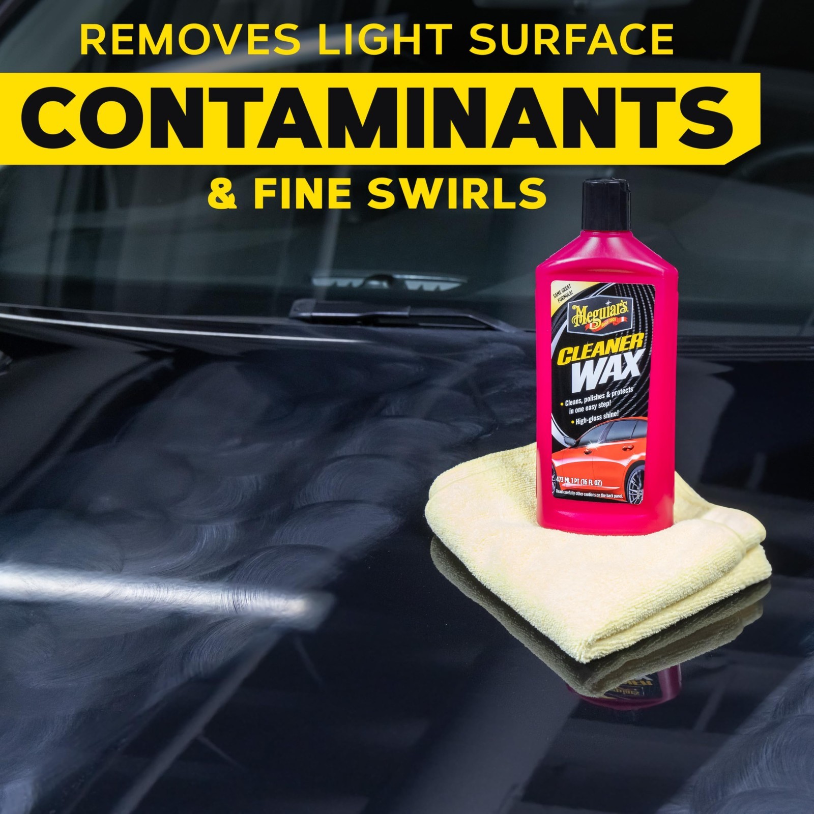 Meguitar’s Cleaner Wax, Liquid Car Wax For Diy Drivers & Detailers—Cleans 16 Oz