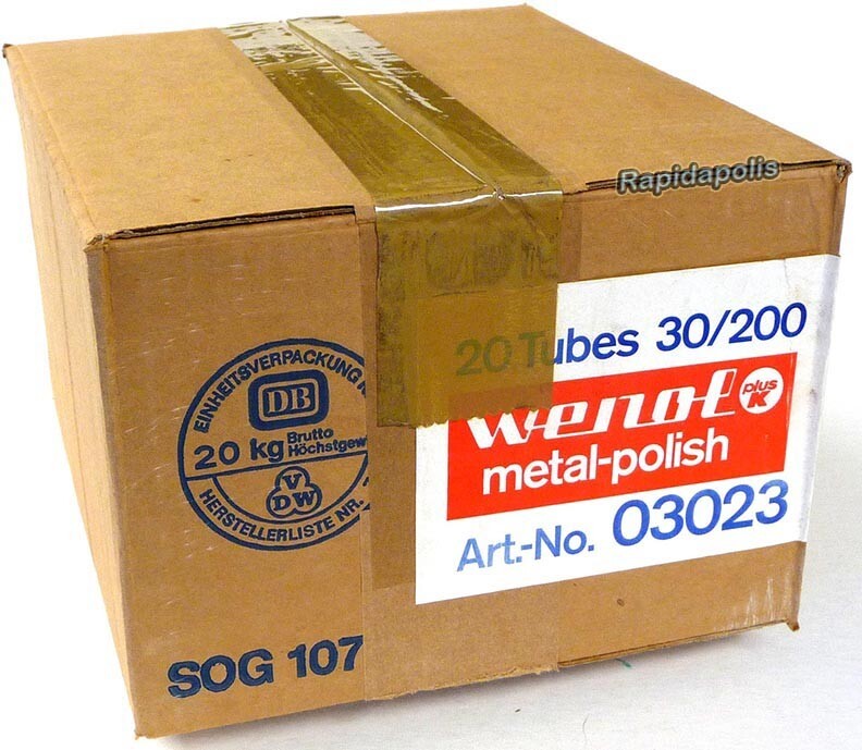 Genuine German WENOL Metal Polish ~ TWENTY tubes of 100 grams (3.9 ounces)