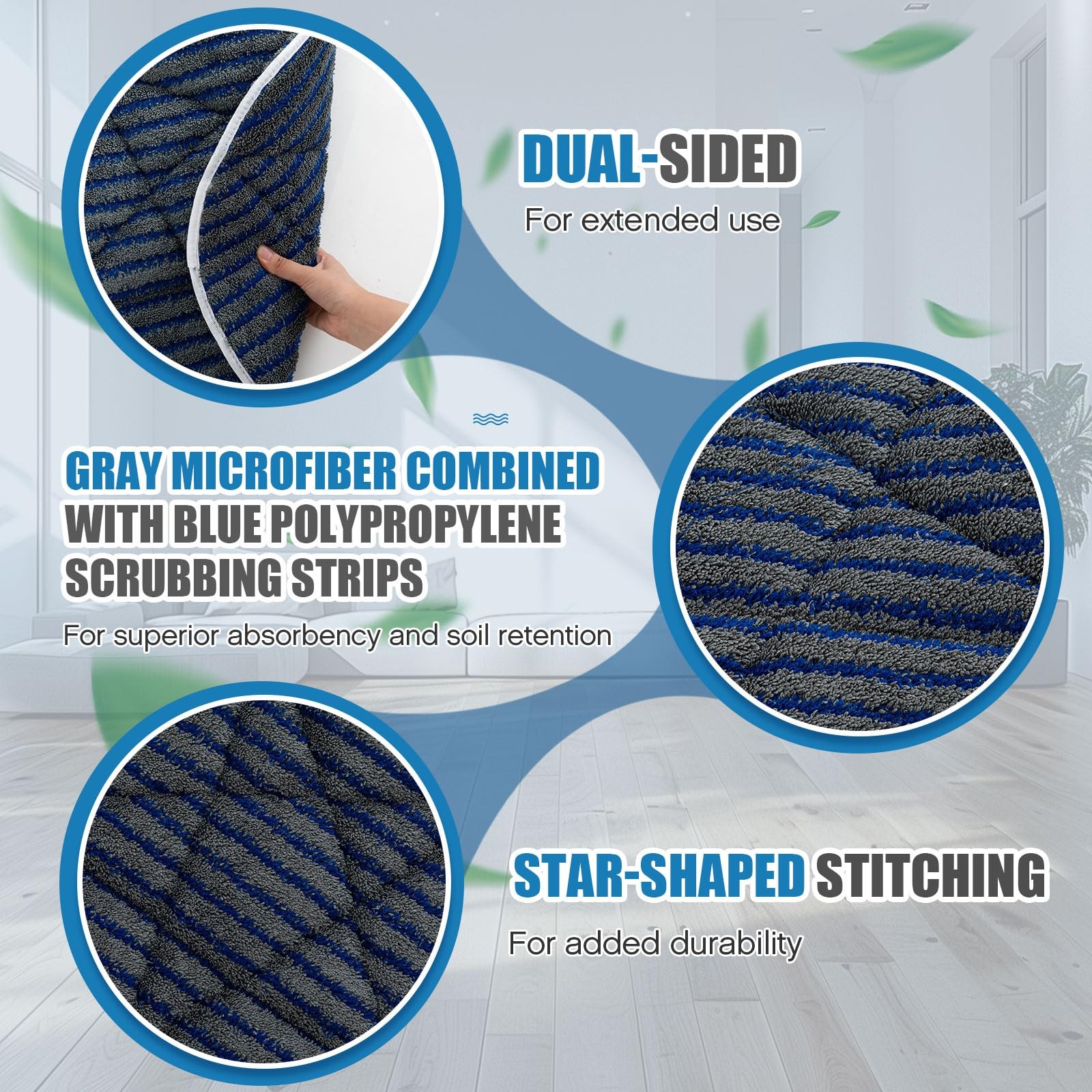 3 Pcs 13 Inches Microfiber Carpet Bonnets Scrubber Brush Carpet Bonnets Pads …