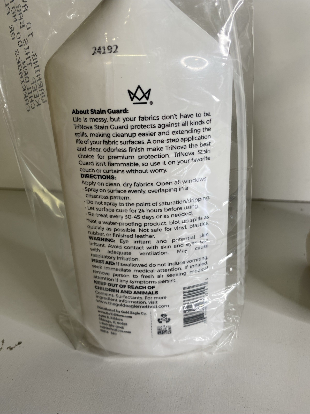 TriNova Non-Aerosol Stain Guard Bundle, (18oz and 1 Gal)