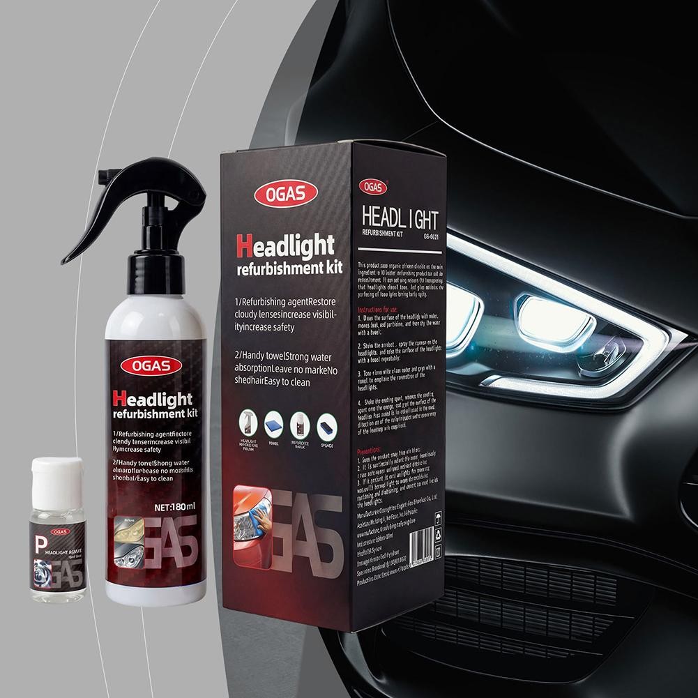 Ogas Headlight Restoration, Automotive Headlamp Restoration Fluid Kit