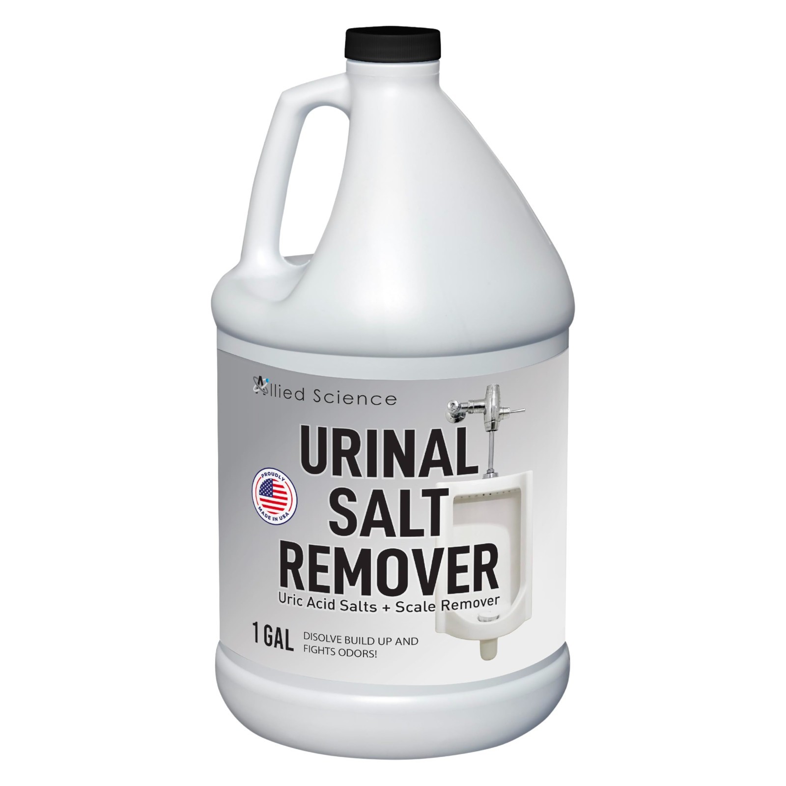 Urinal Salt, Calcium and Mineral Scale Remover – Eliminates Urine Odor, 1 Gallon
