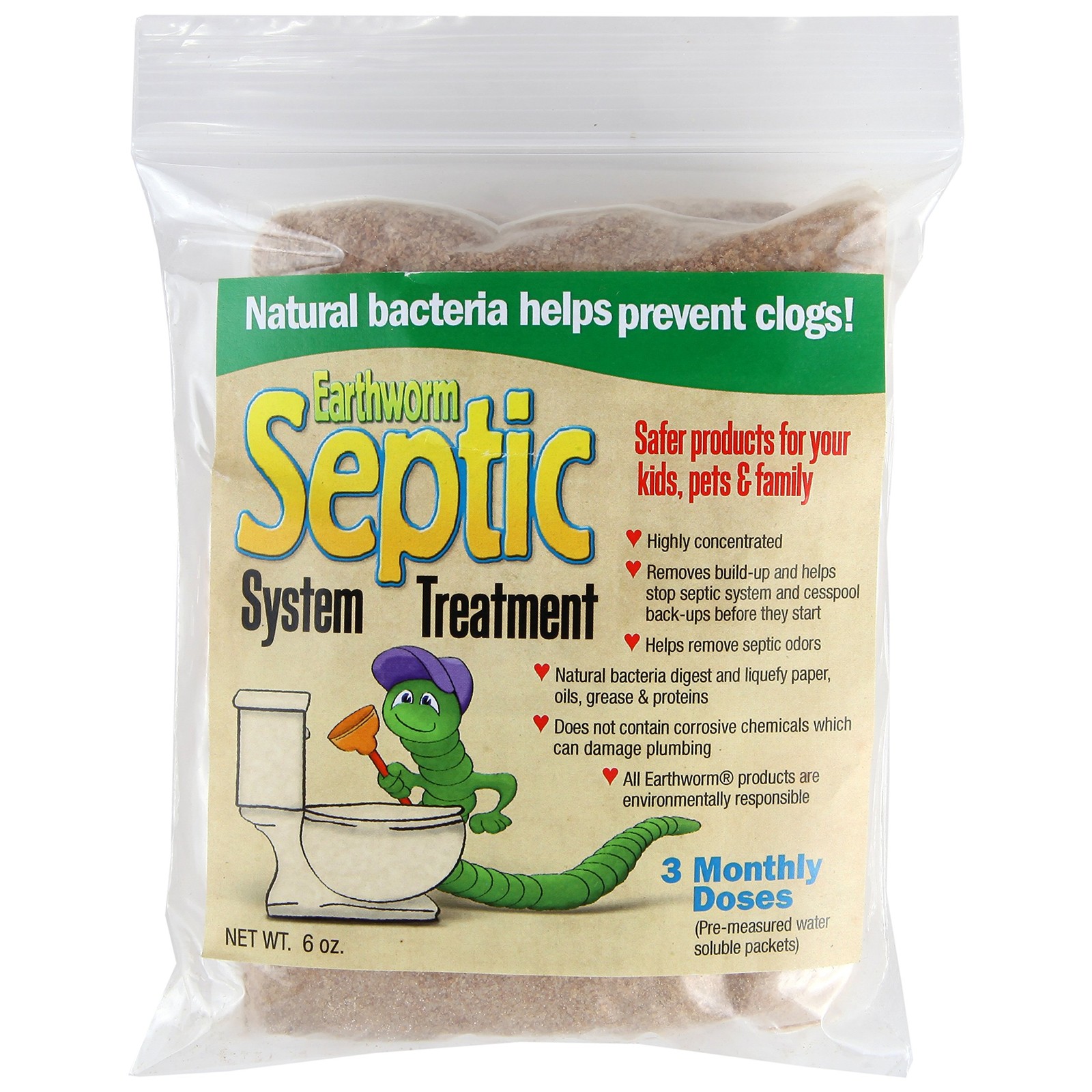 Septic Tank System Treatment Cleaner! – 3 Monthly Doses – Pre-Measured Water …