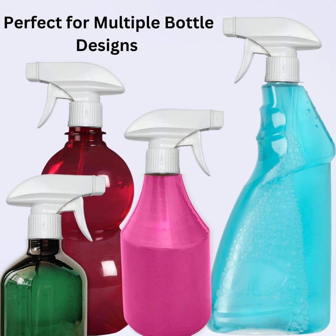 Leak-Proof Trigger Spray Nozzles – 4 Pack Adjustable for 8oz, 16oz, 32oz Bottles